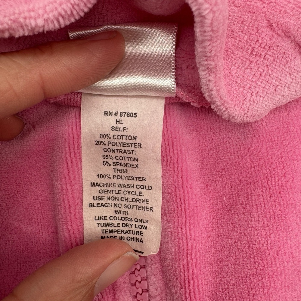 VTG Mary Kay Corporate Promo Avia Pink Velour Tracksuit Set Women's XL Full Zip - Picture 5 of 16